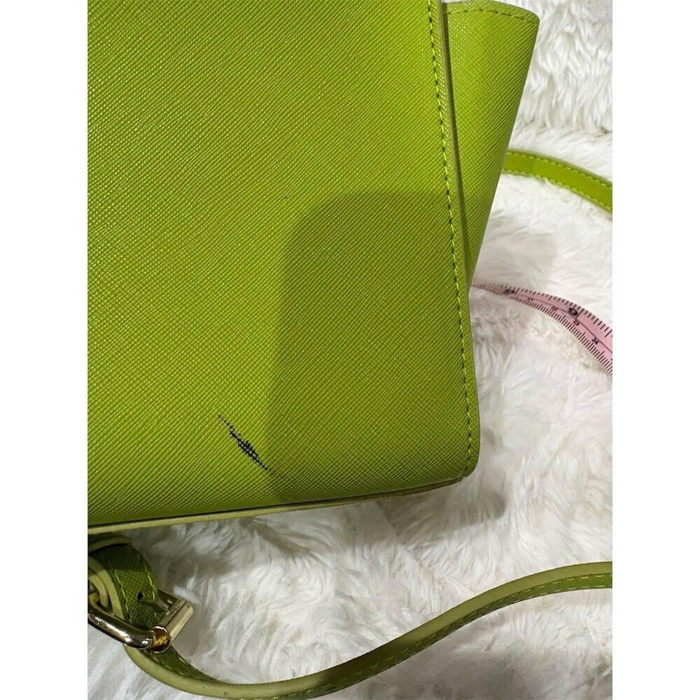 Steve Madden Satchel Bag Womens Mini Lime Green Crossbody Floral Scarf - Picture 7 of 10